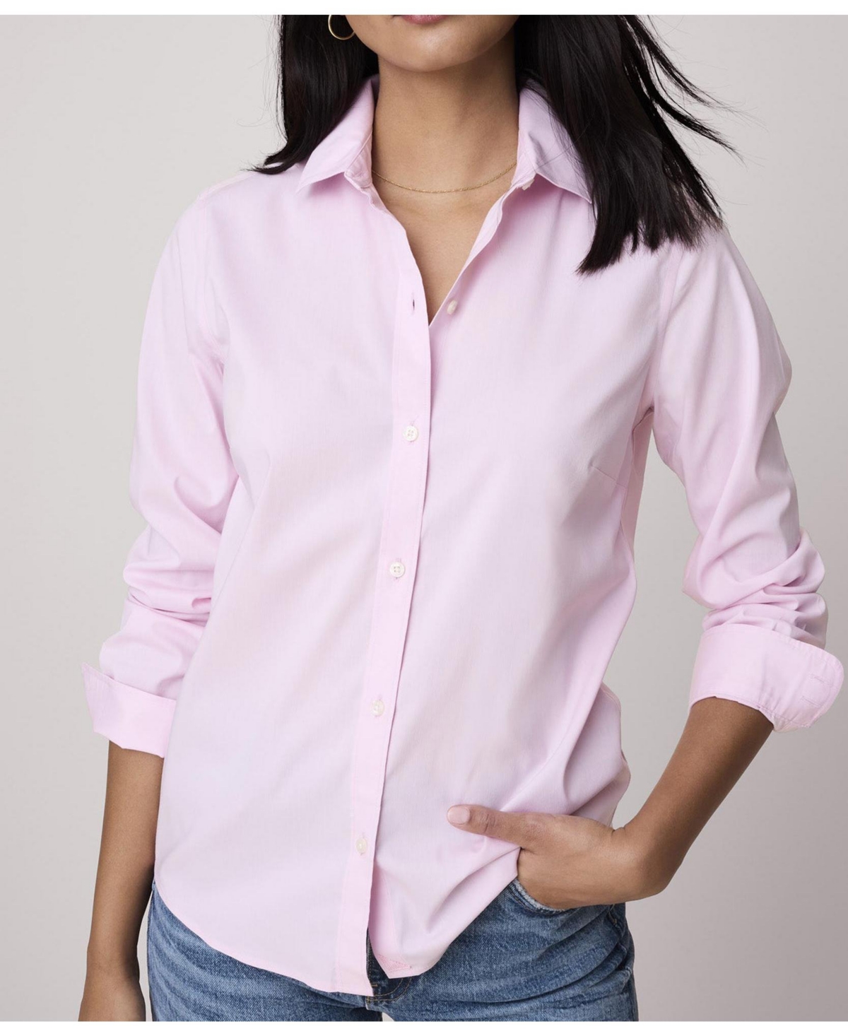 UNTUCKit Women's Wrinkle-Free Stretch Cotton Bella Button Up Shirt