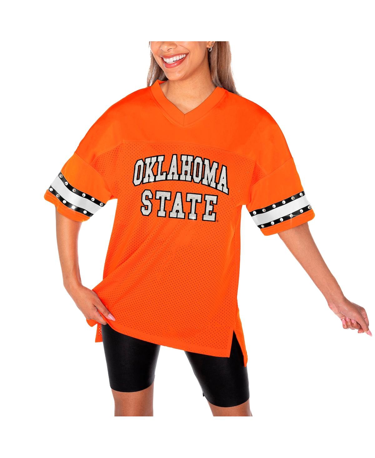 Gameday Couture Women'sOklahoma State Cowboys Until Kickoff Rhinestone Fashion T-Shirt - Orange, Black