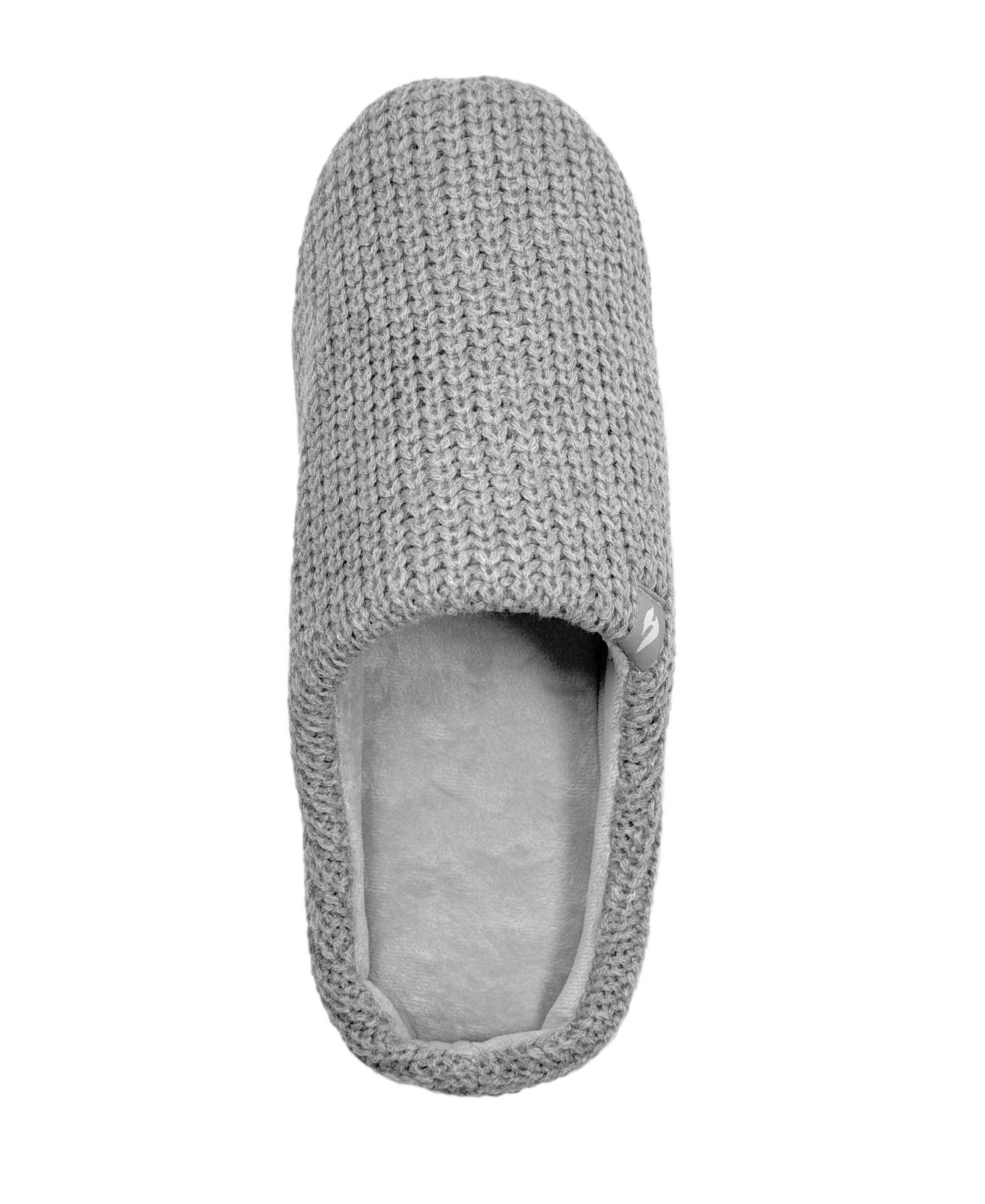 Мужские тапочки Heat Holders Asher Rib Knit Scuff Slippers, цвет: Серый — фото 3