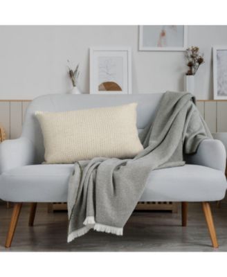 Madera Cross Weave Decorative Pillow Cover, 14" x 20"