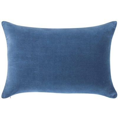 Stella Plush Velvet Lumbar Throw Pillow Covers, 14"x 20", Set of 2