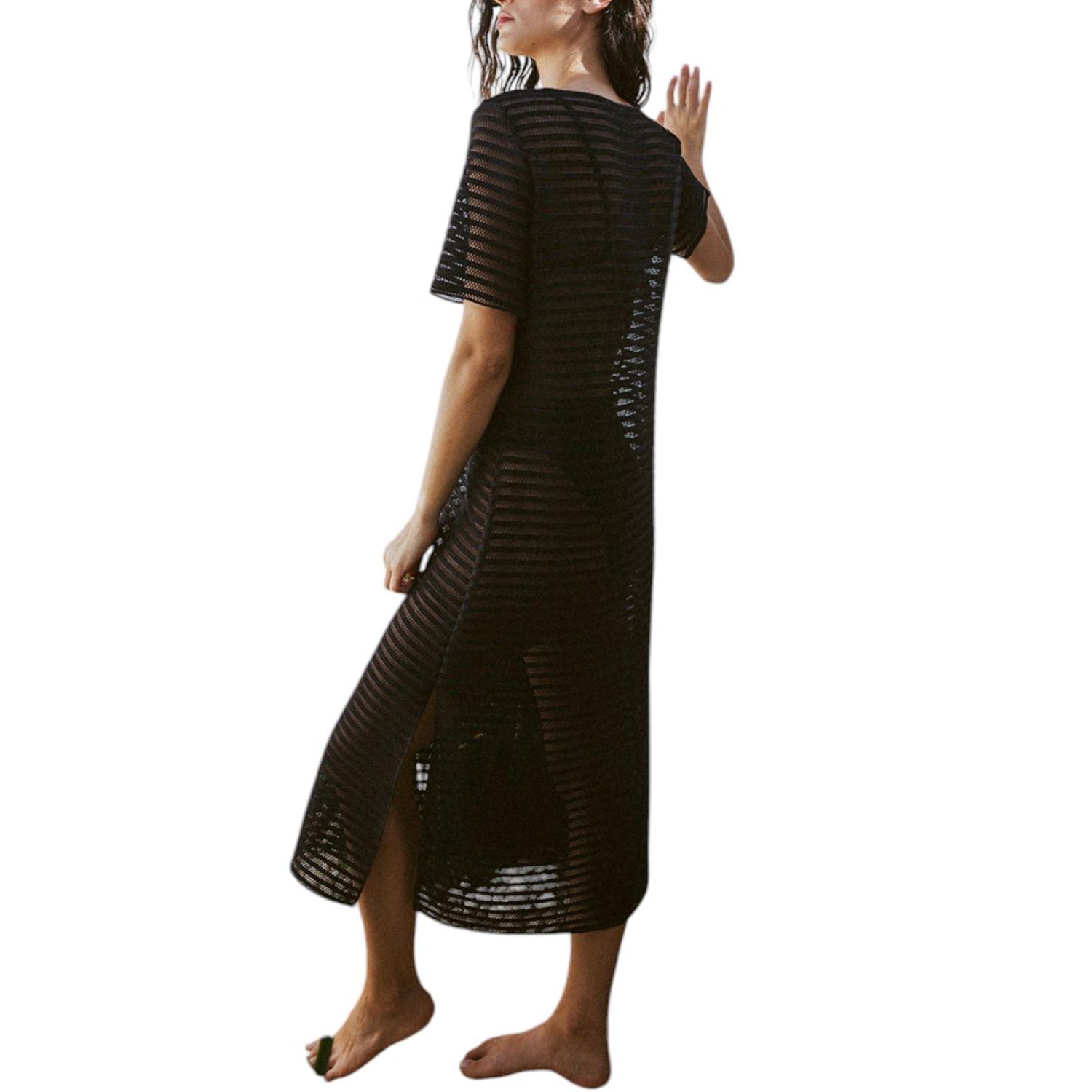 Women's Dorin Black Swim Cover Up