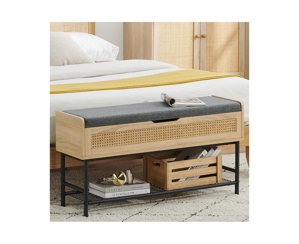 gaomon Shoe Bench, Storage Bench, Entryway Bench with Cushion, Shoe Shelf with Seat, Stable Shoe Organizer for Entryway, Living Room, Bedroom