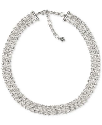 Patricia Nash - Silver-Tone Triple Row Statement Necklace, 18" + 3" extender