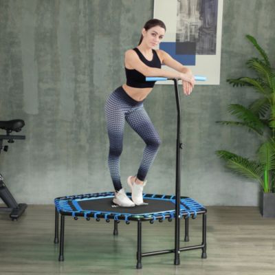 45" Rebounder Trampoline with LED Light & Adjustable Handle,