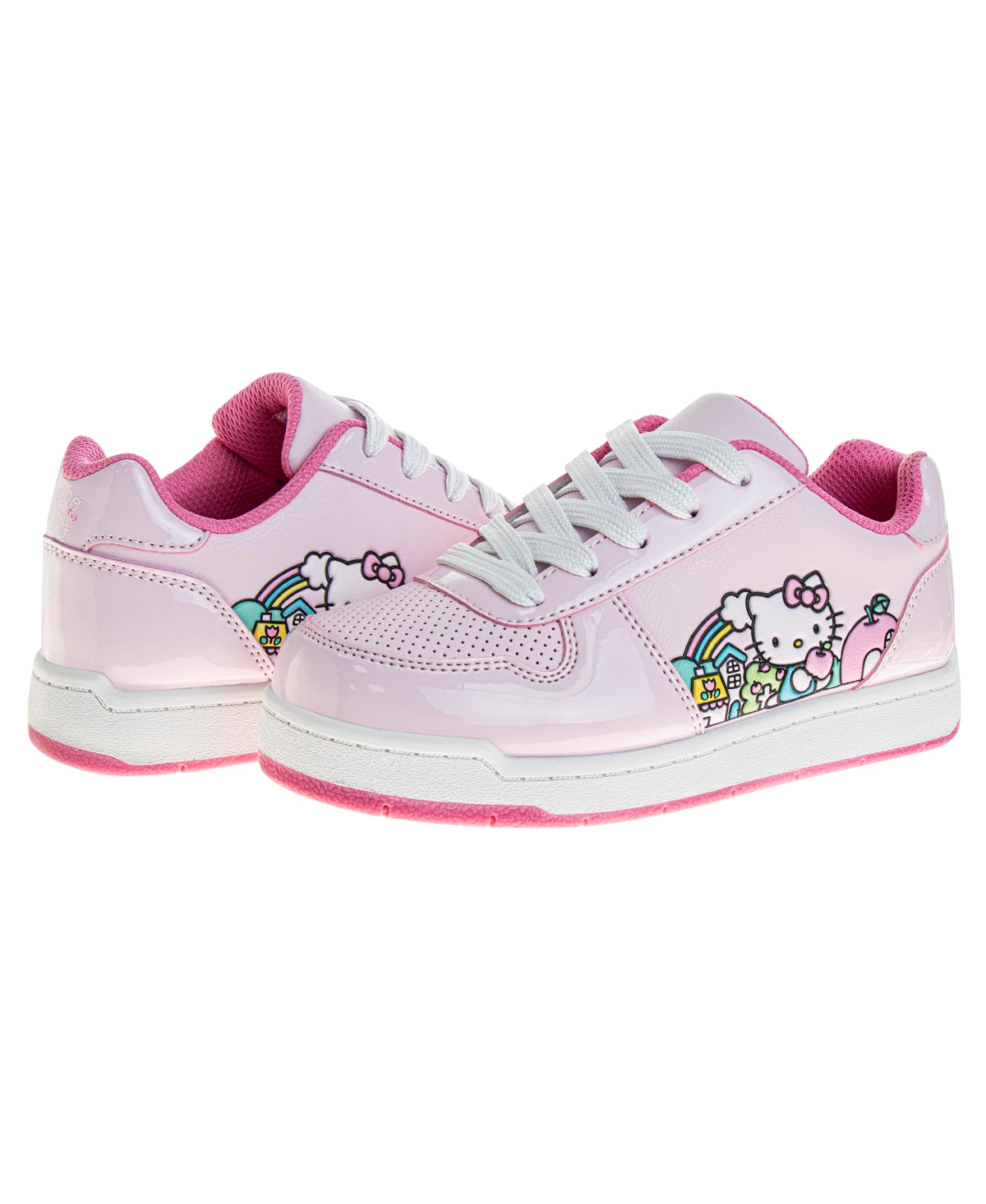 Hello Kitty Little And Big Girls Lace Up Sneakers In Pink