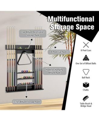 1 PC billiards Wall-mounted Billiards Pool Cue Rack Only