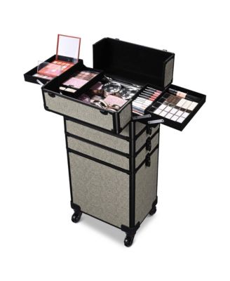 3-Piece Makeup Train Cases Cosmetic Organizer Kit