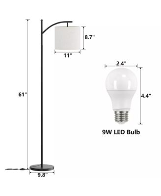 Metal Arc Floor Lamp with 3 Color Temperatures LED Bulb