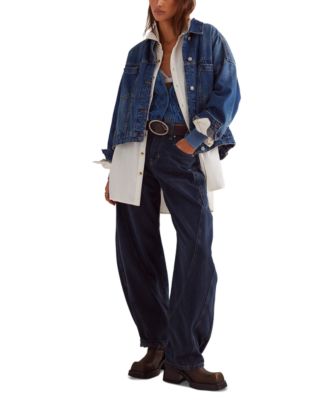 Free Women's Opal Swing Denim Jacket - Lightweight & Breathable Denim Top