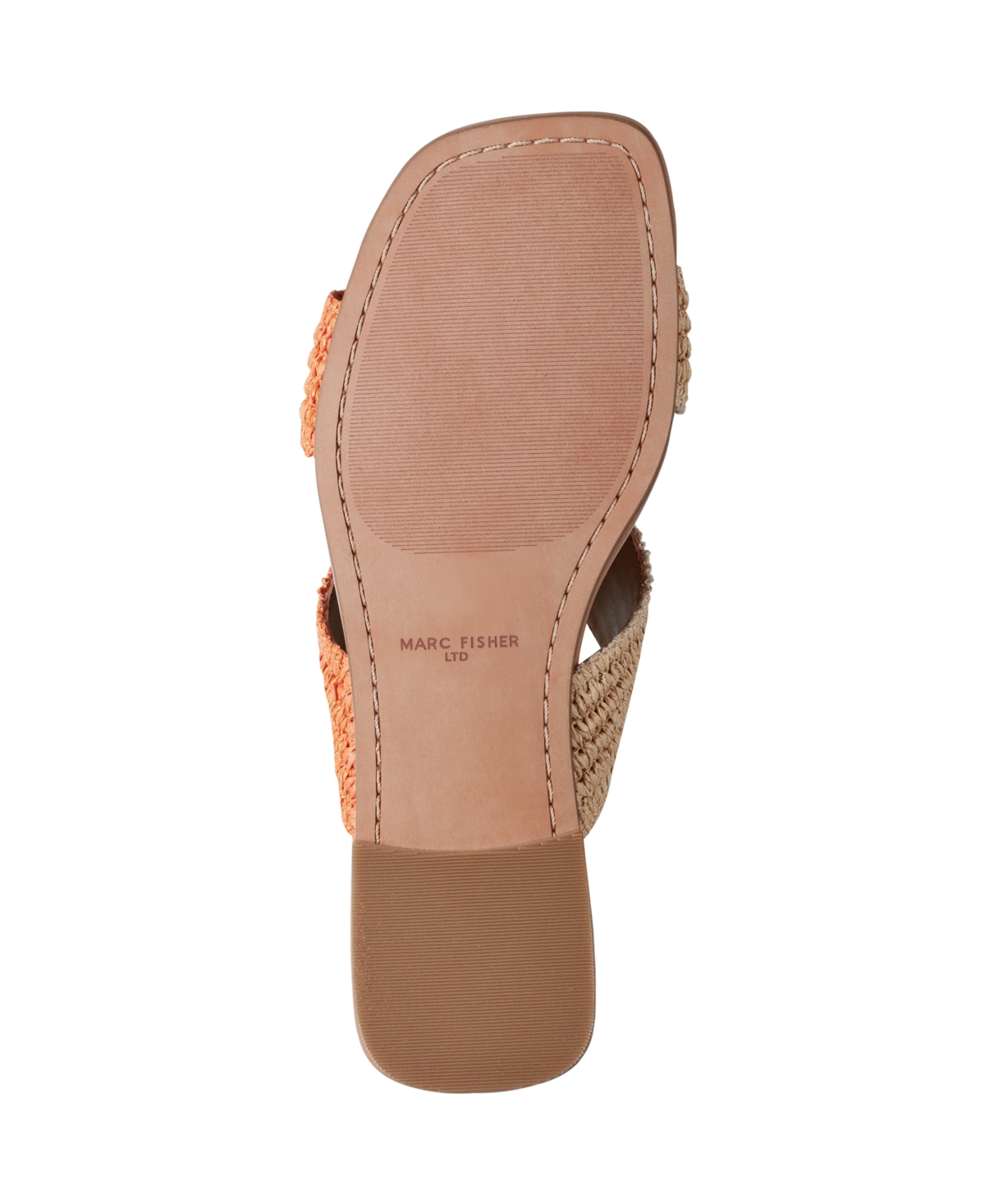 Marc Fisher Ltd Navie Slide Sandal In Orange,natural