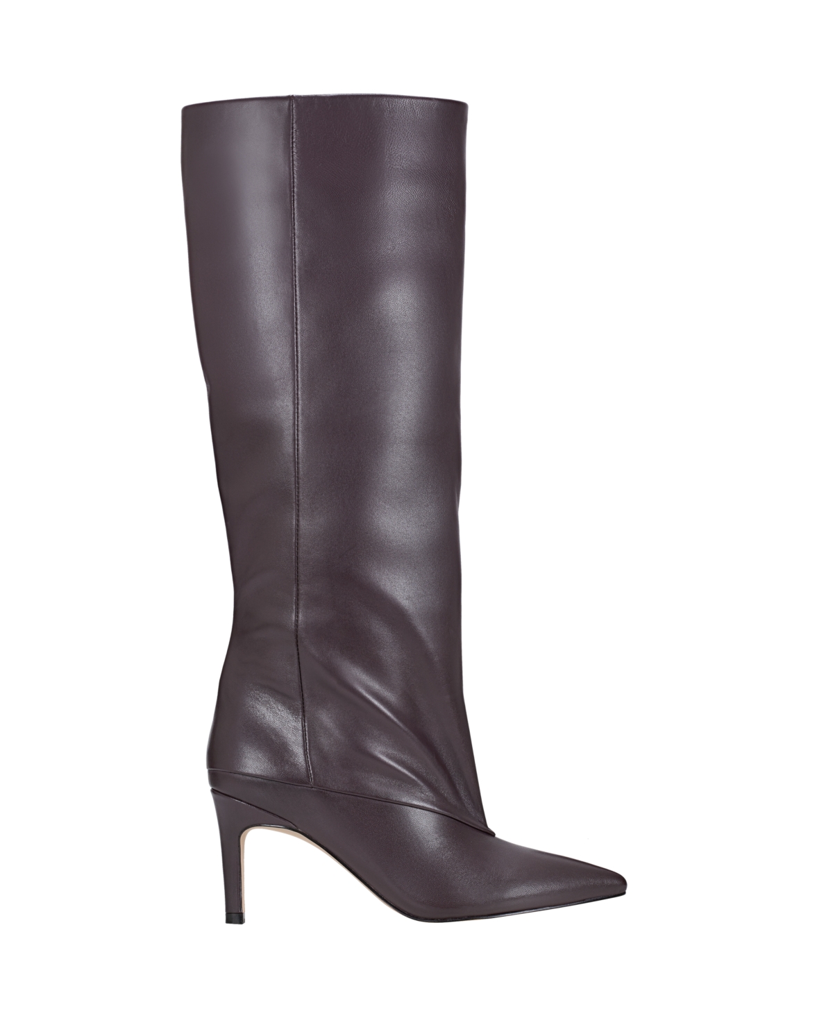 Marc Fisher Ltd Gentle Pointed Toe Knee High Boot In Dark Red Leather