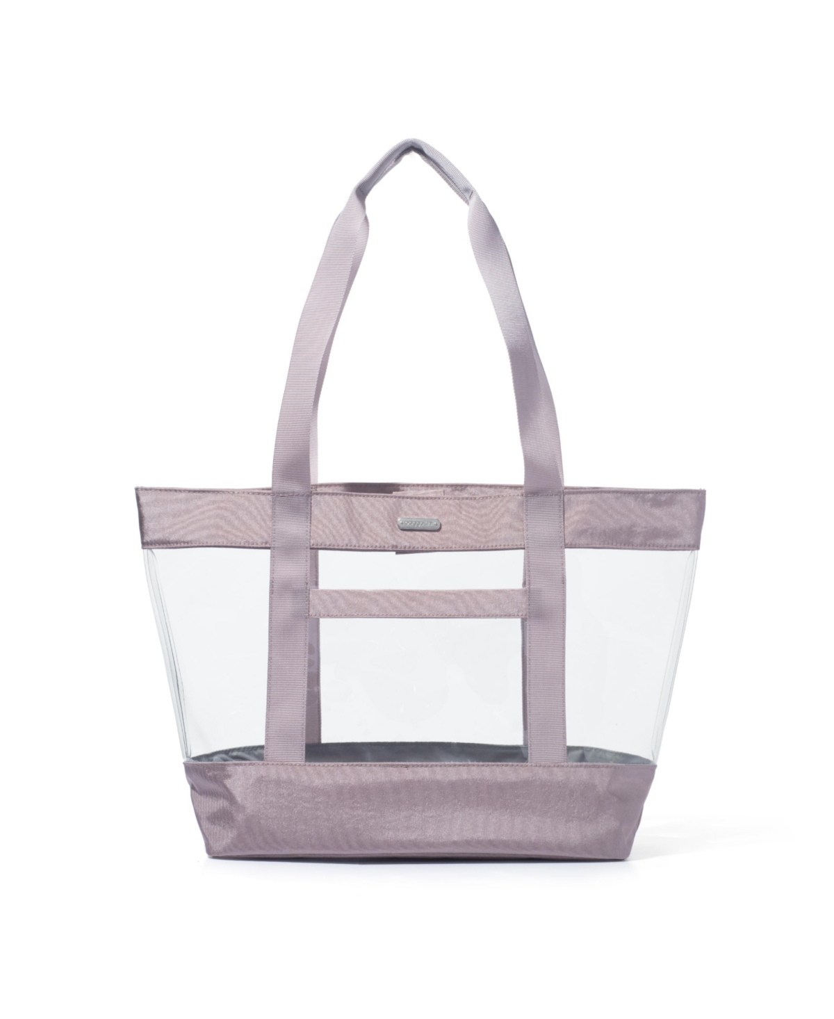 Baggallini Carry Away Clear Pouch Tote In Blush Shimmer