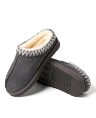 Fireside by Women's Greta Genuine Shearling Clog Slipper with Embroidery