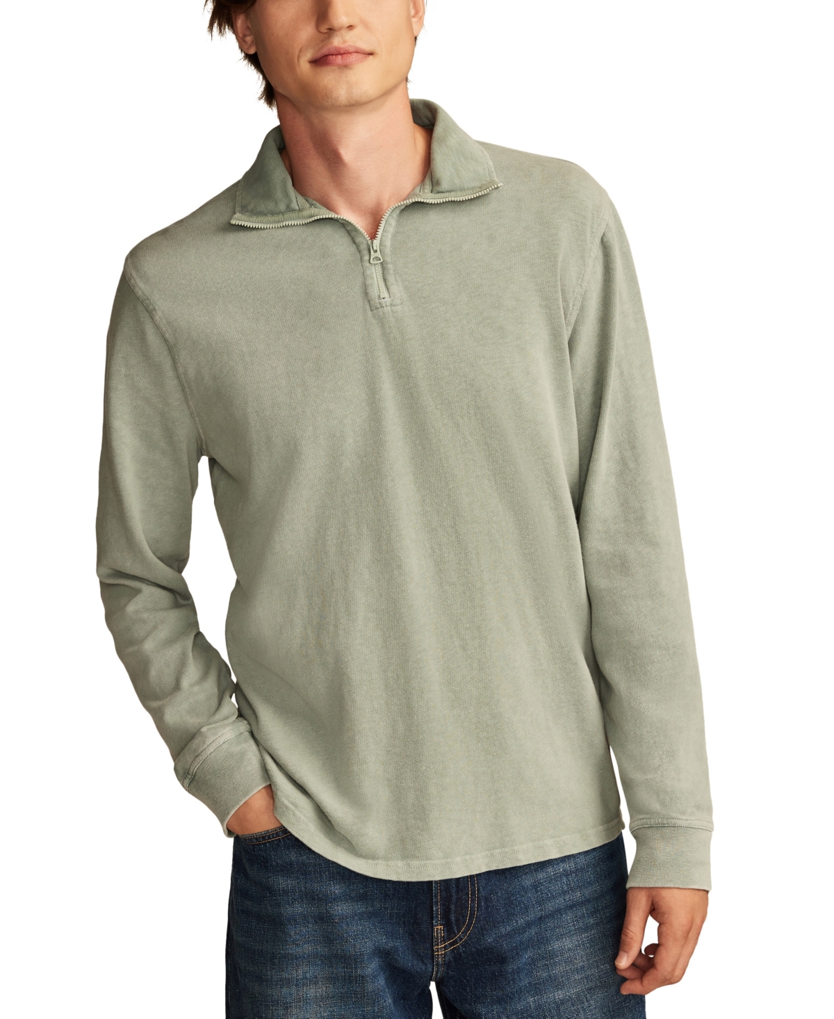Men's Weekend Slub Quarter Zip Sweatshirt - Slate Gray