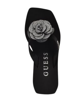 Women's Damani Rhinestone Flower EVA Platform Wedge Sandals