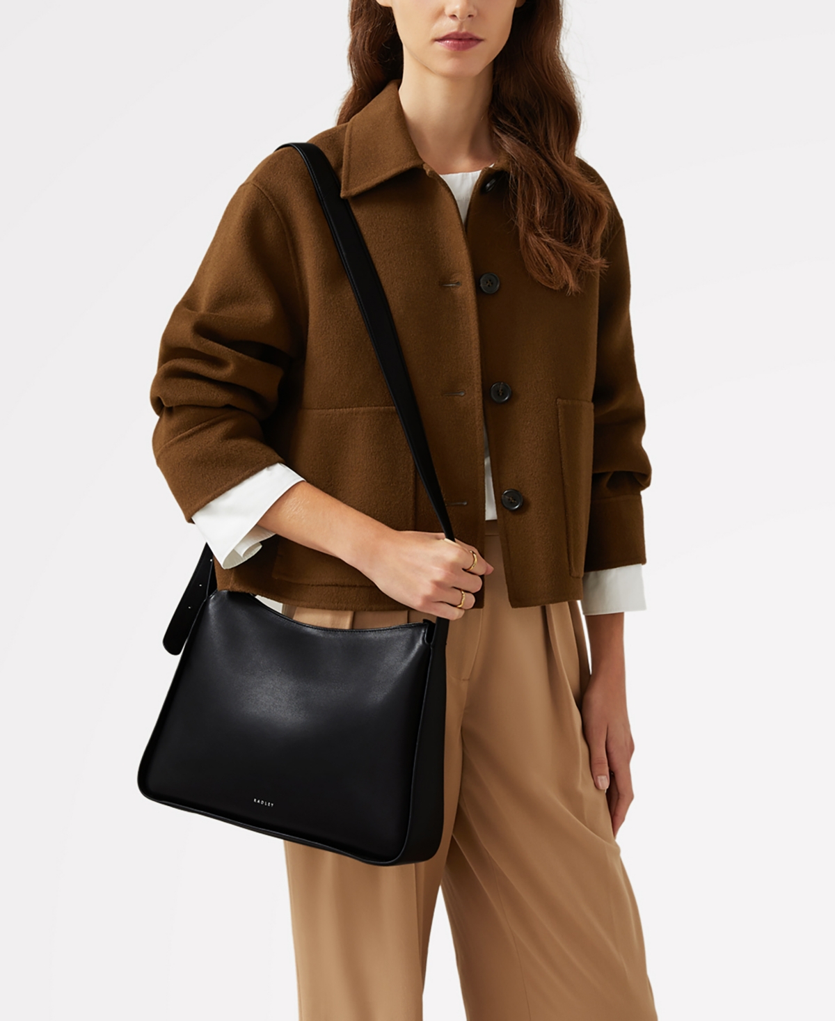 Radley London Westwell Lane Medium Ziptop Crossbody Bag In Black