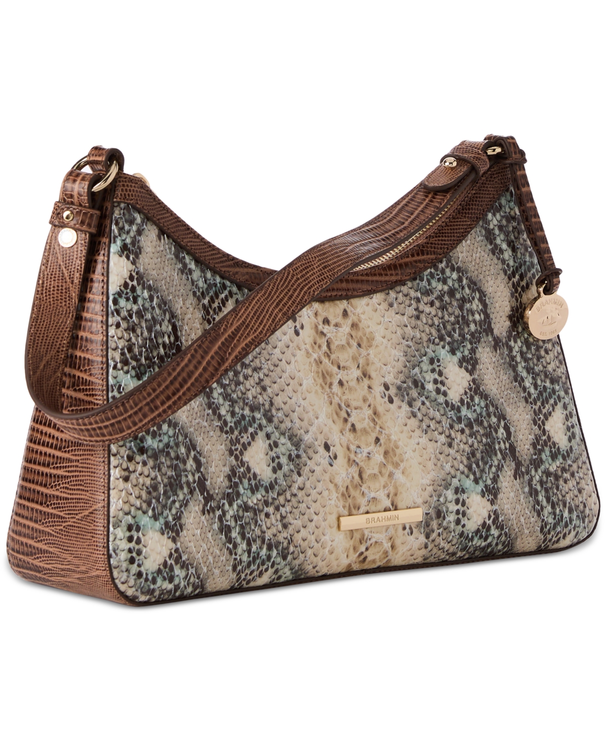 Brahmin Esme Embossed Leather Shoulder Bag In Multi
