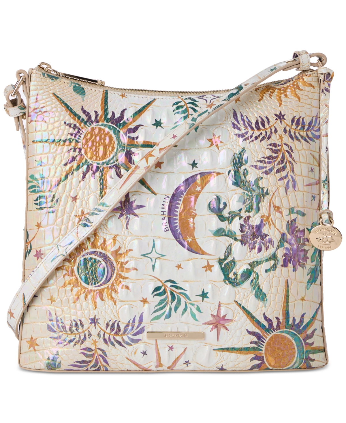 Brahmin Katie Melbourne Embossed Leather Crossbody In Vitality