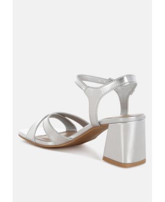 Edessa Square Toe Block Heel Sandals