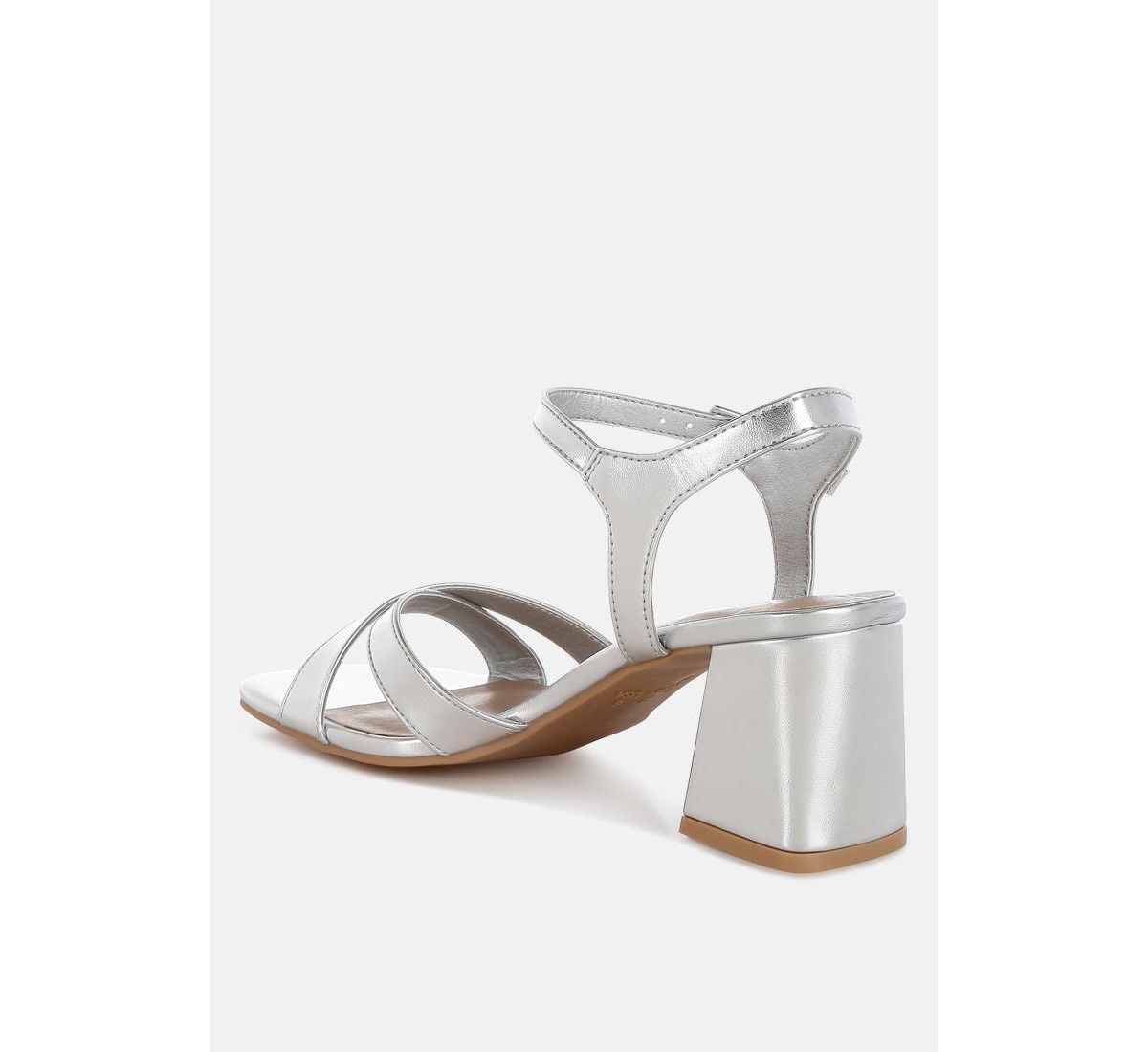 Edessa Square Toe Block Heel Sandals