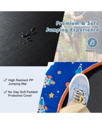 36 Inch Mini Trampoline with Colorful LED Lights and Bluetooth Speaker