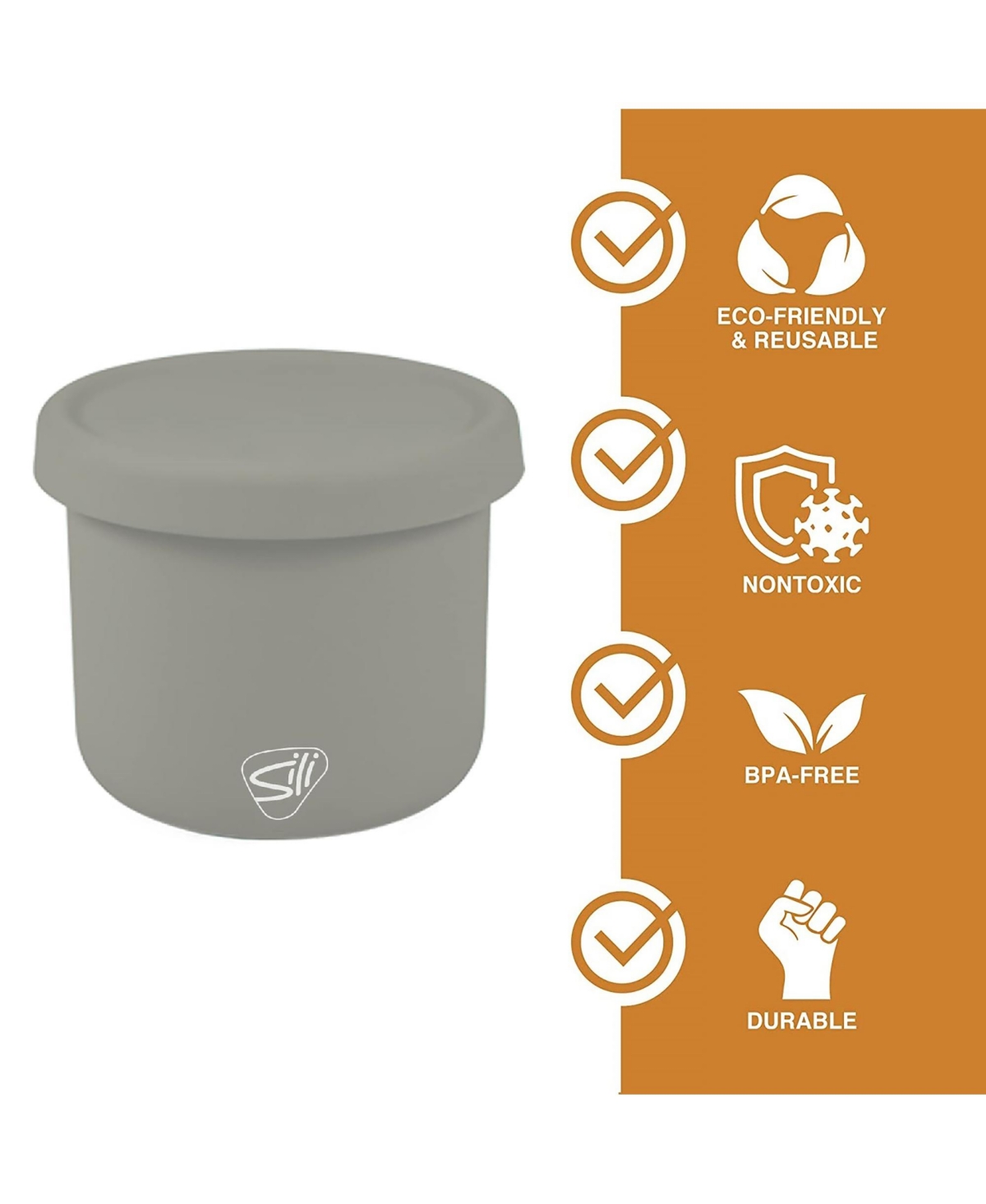 Silipint Lidded Bowls 10oz: 2 pk -- Moonstone