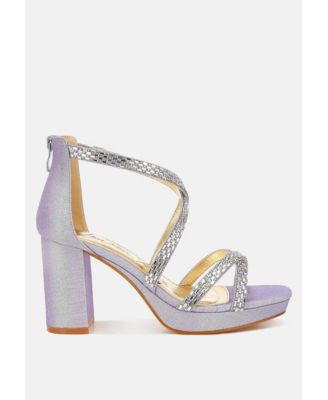 Womens Infatuated Rhinestones Embellished Strappy Sandals