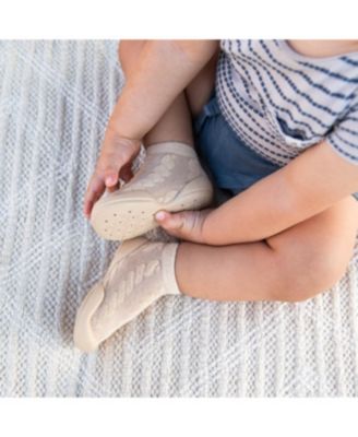Toddler First Walk Sock Shoes - Cable Dark Beige