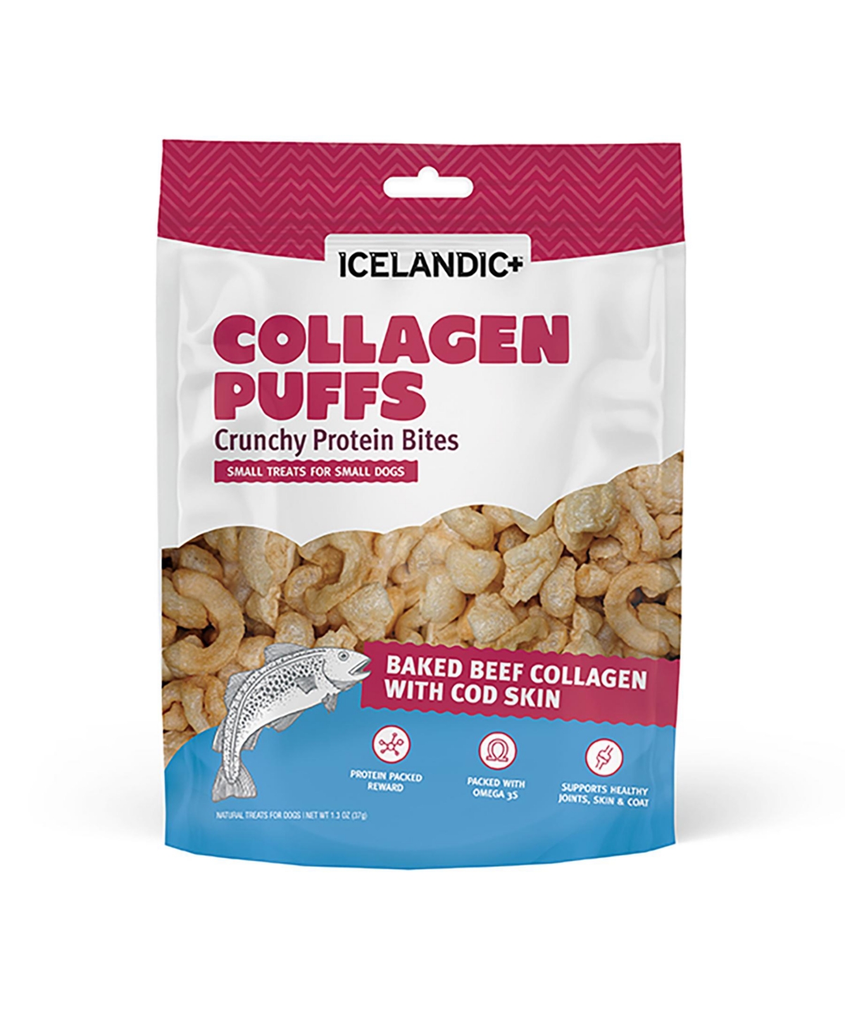 Icelandic+ Collagen Puffs: Beef With Cod Skin - Dog Treat