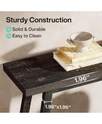Farmhouse Console Entryway Table: 70.9 Inches Extra Long Console Table for Entryway, 2-Tier Narrow Wood Foyer Sofa Couch Table