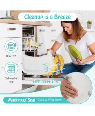 4-in-1 Convertible Baby High Chair with Removable Double Tray