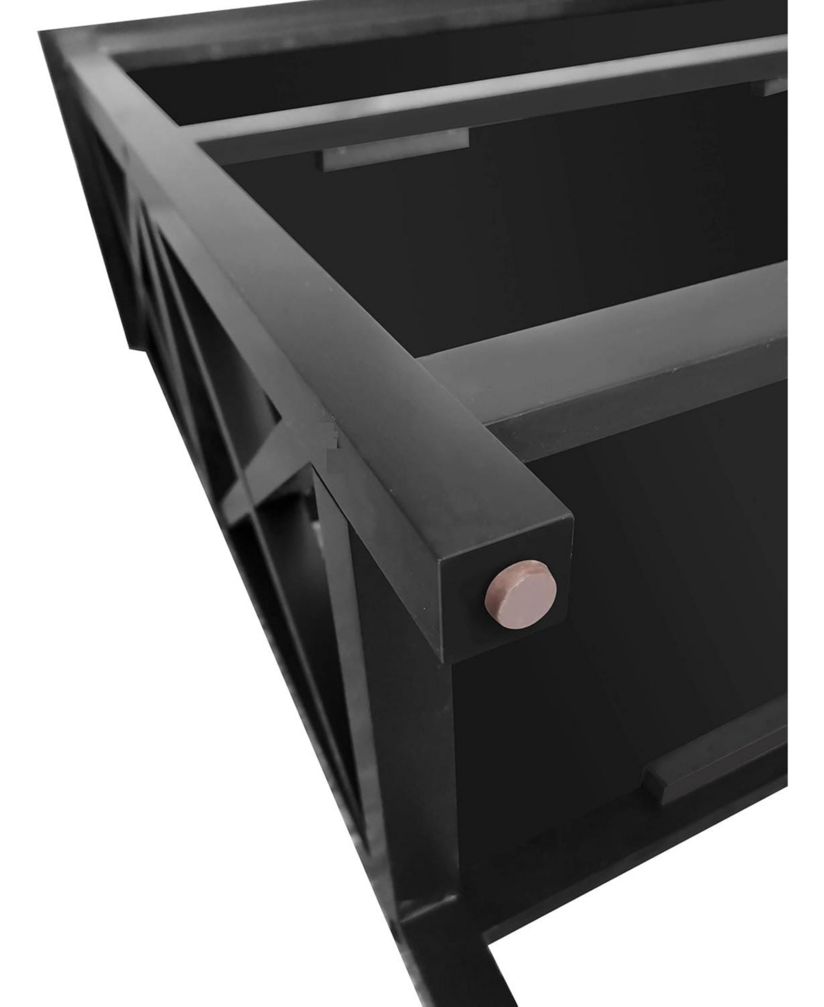 Kings Brand Furniture 3-Tier X-Design Console Entryway Sofa Table With Shelves,- Black