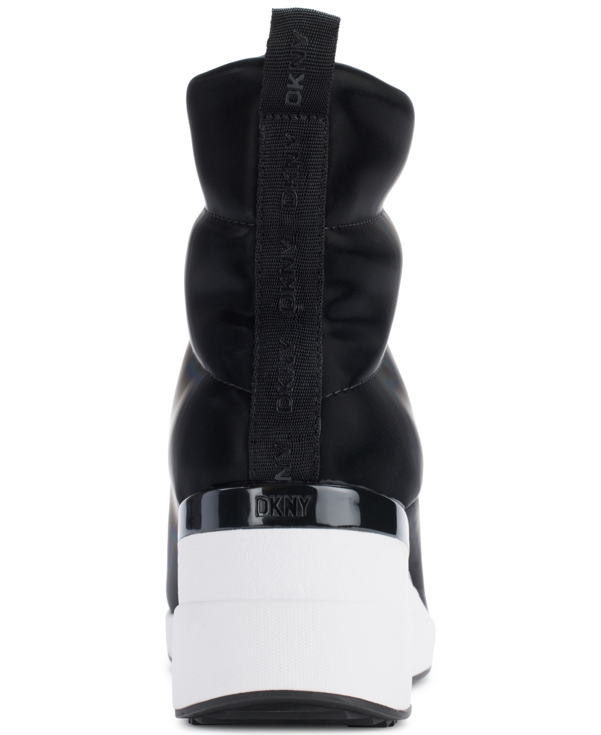 Shop Dkny Women's Parla Zip Up Wedge Winter Booties In Black