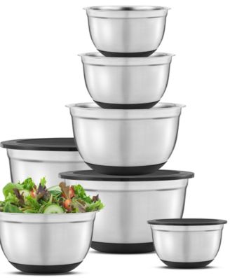 Stainless Steel Mixing Bowls with Lids Set of 7