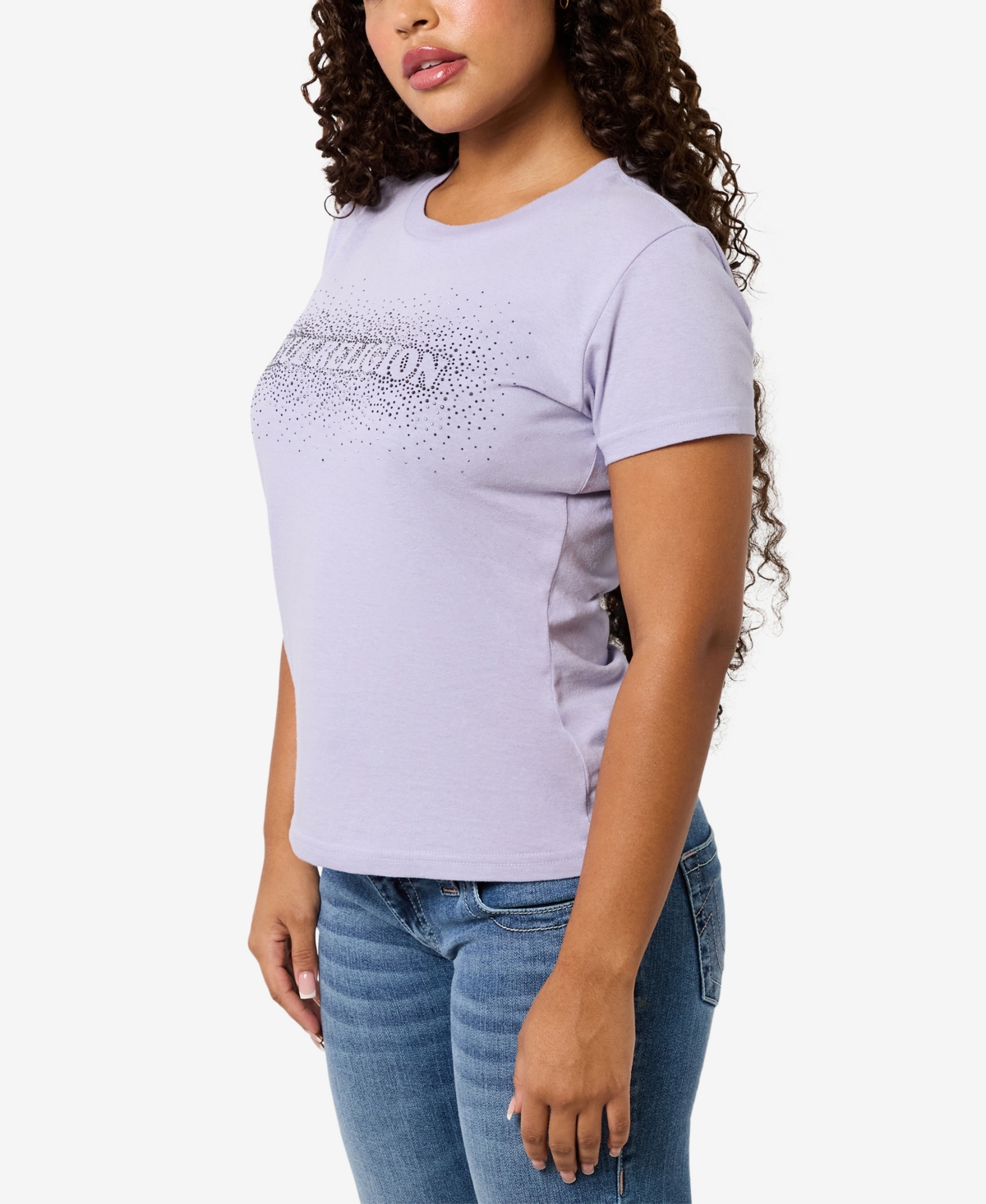 True Religion Women's Crystal Logo Crew Top