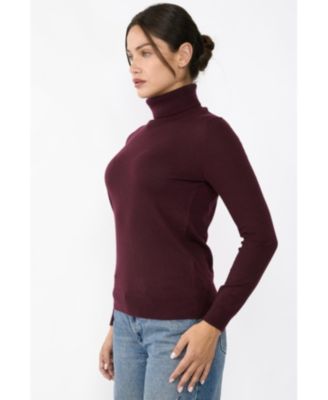 Women's 100% Cashmere Turtleneck Sweater | Tissue Weight Cashmere Sweaters