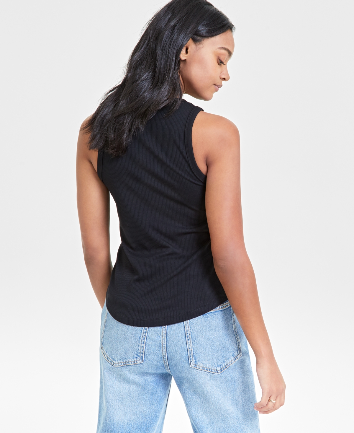 On 34th Women's Ribbed Henley Sleeveless Tank Top, Exclusively at Macy's