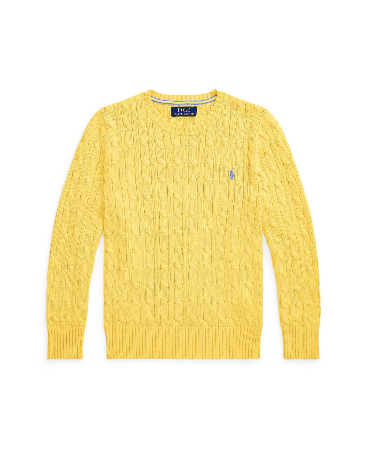 Polo Ralph Lauren Cable-knit Cotton Jumper In Oasis Yellow