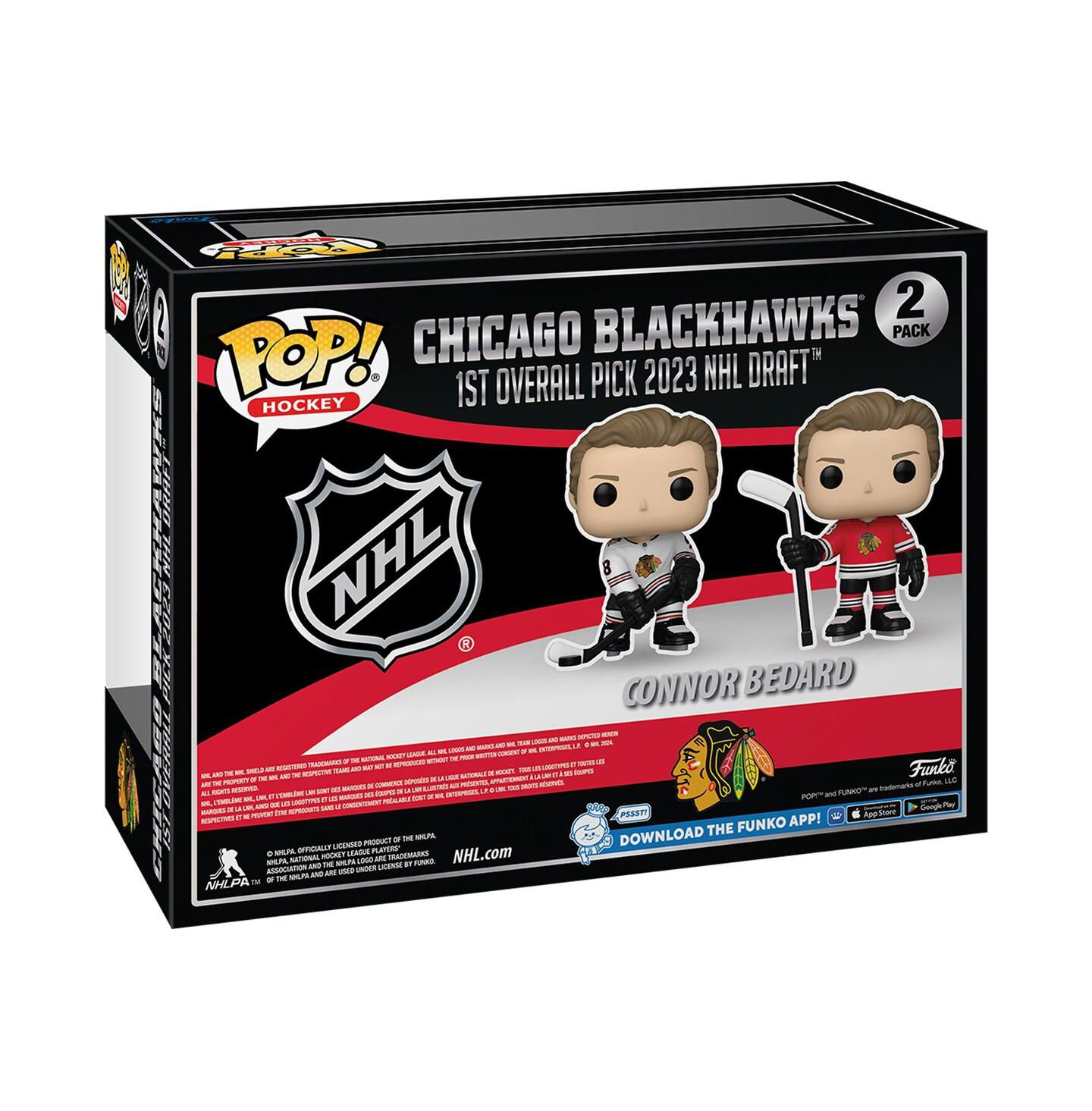 Виниловые фигурки Funko Pop! Connor Bedard Chicago Blackhawks, 4.25", набор из 2 шт — фото 4