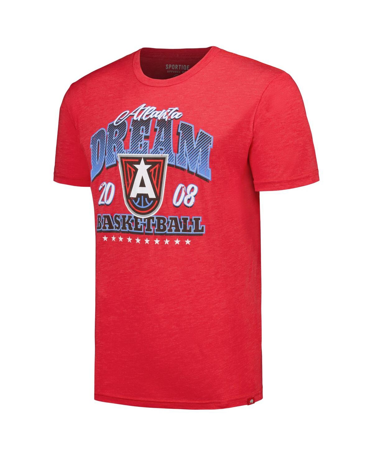 Sportiqe Women'sAtlanta Dream Comfy Super-Soft Tri-Blend T-Shirt - Heather Red