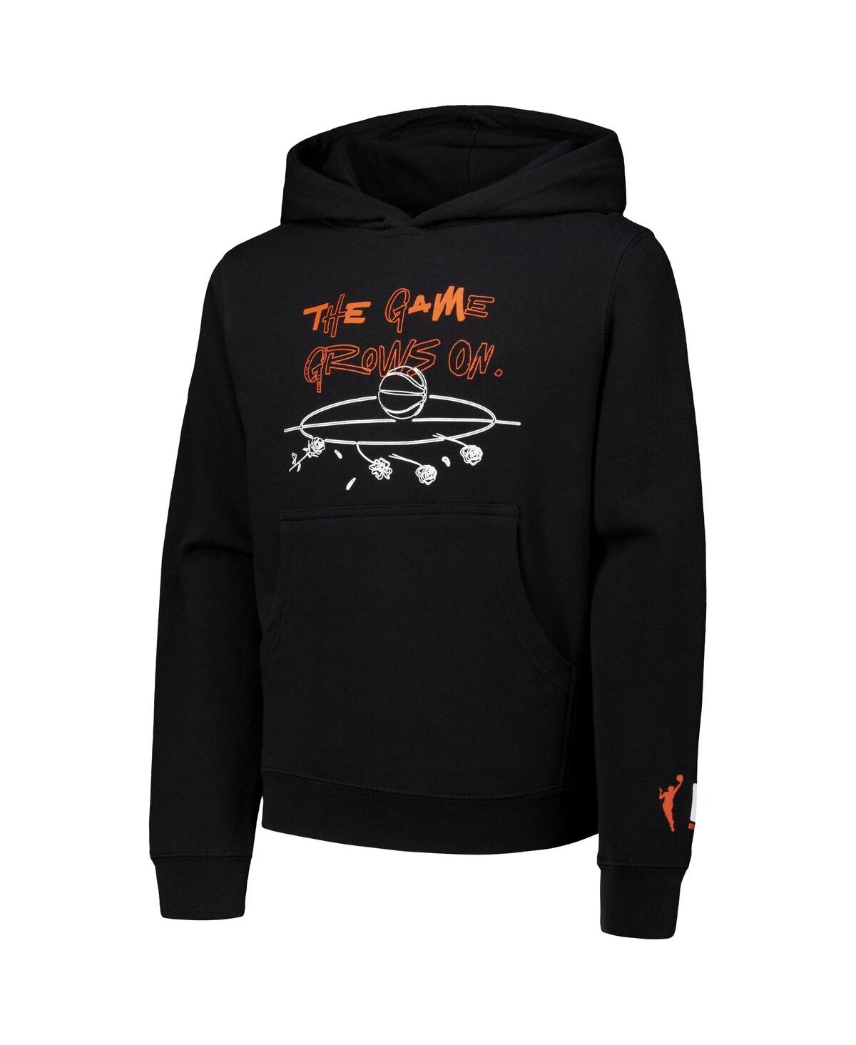 Round21 Big Boys And Girls Black Wnba Go Team Pullover Hoodie In Black