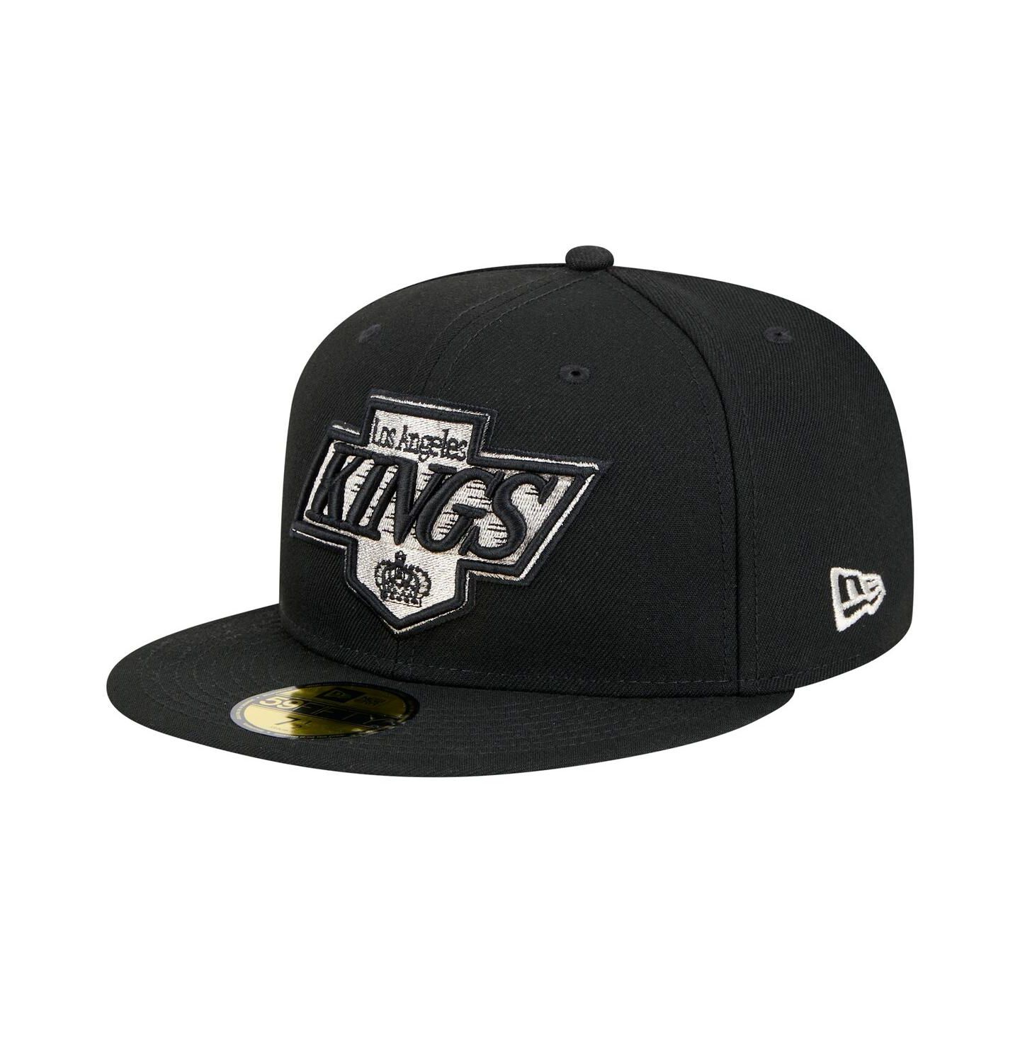 Мужская кепка New Era Black Los Angeles Kings Core 59FIFTY Fitted Hat — фото 1