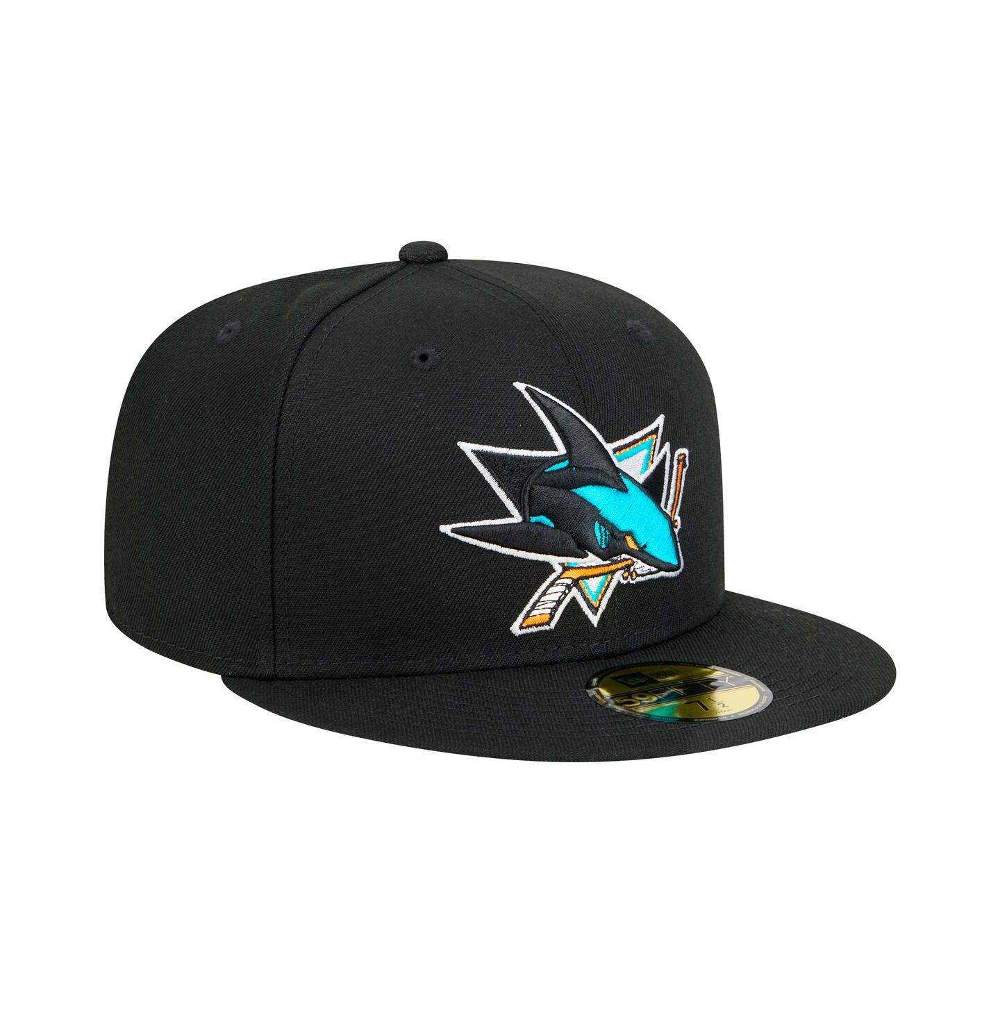Мужская кепка New Era Black San Jose Sharks Core 59FIFTY Fitted Hat — фото 3