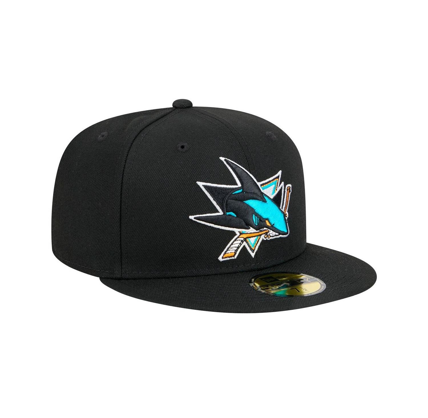 Men's Black San Jose Sharks Core 59FIFTY Fitted Hat