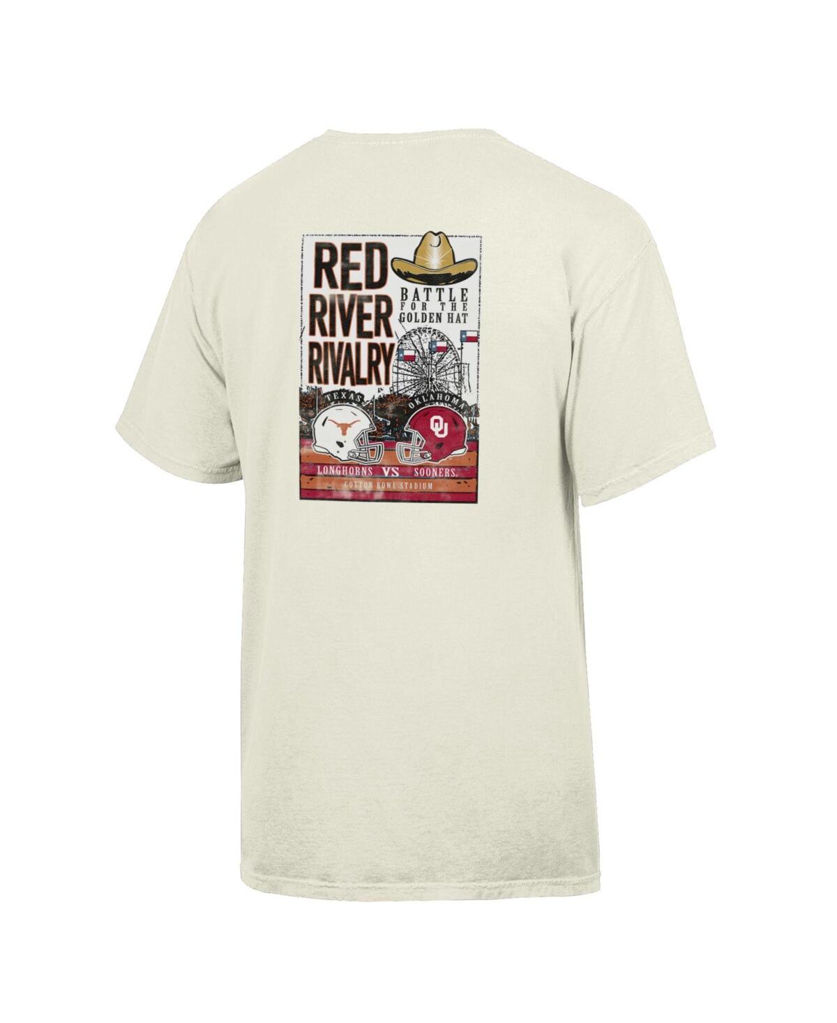 Shop Comfortwash Men's Cream Texas Longhorns Vs. Oklahoma Sooners Red River Rivalry T-shirt