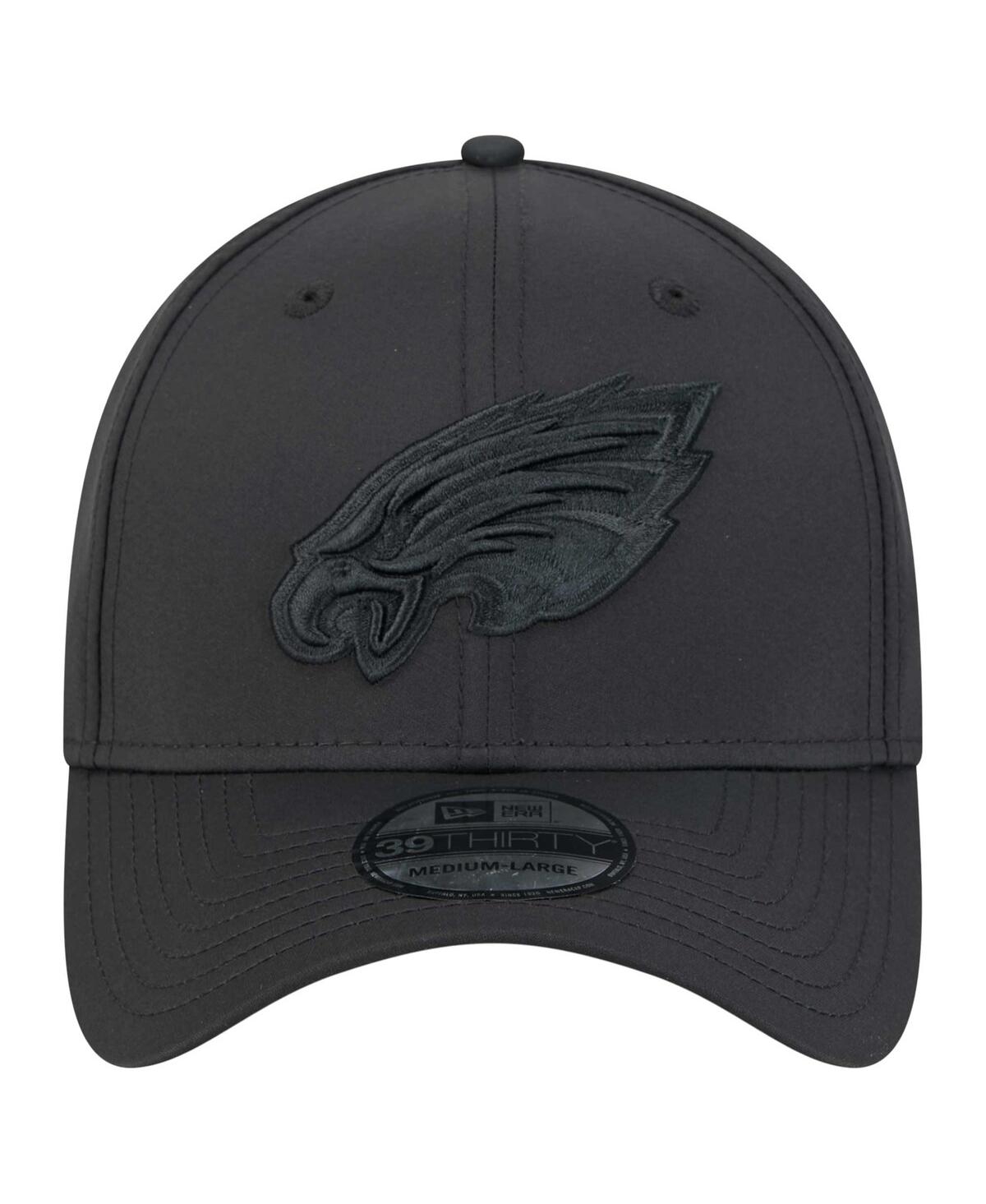 New Era Men'sPhiladelphia Eagles Hydro 39THIRTY Flex Hat - Black
