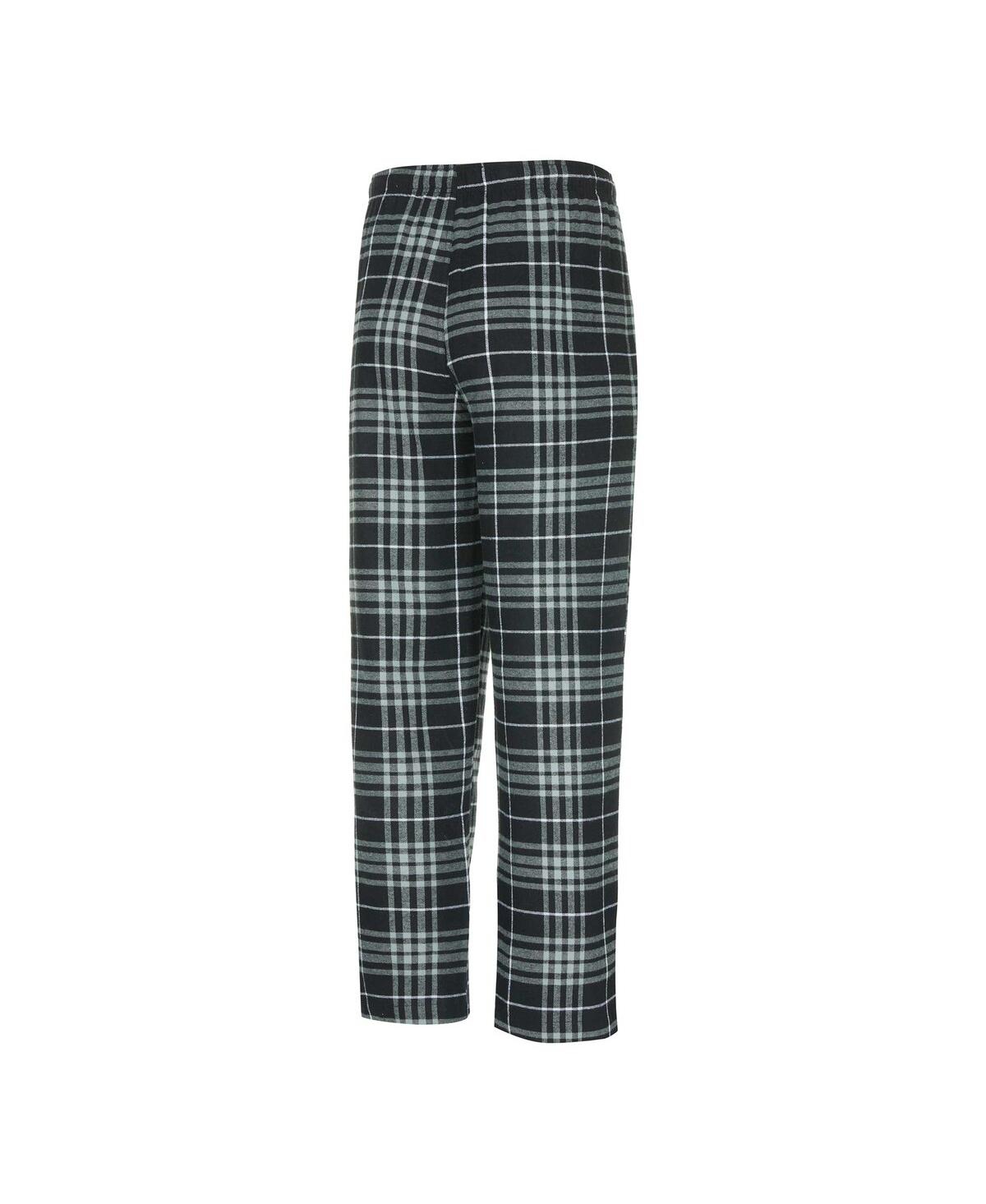 Concepts Sport Men's Black/gray Las Vegas Raiders Vector T-shirt Flannel Pants Sleep Set In Black,gray