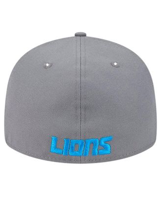 Men's Gray Detroit Lions Omaha Low Profile 59FIFTY Fitted Hat