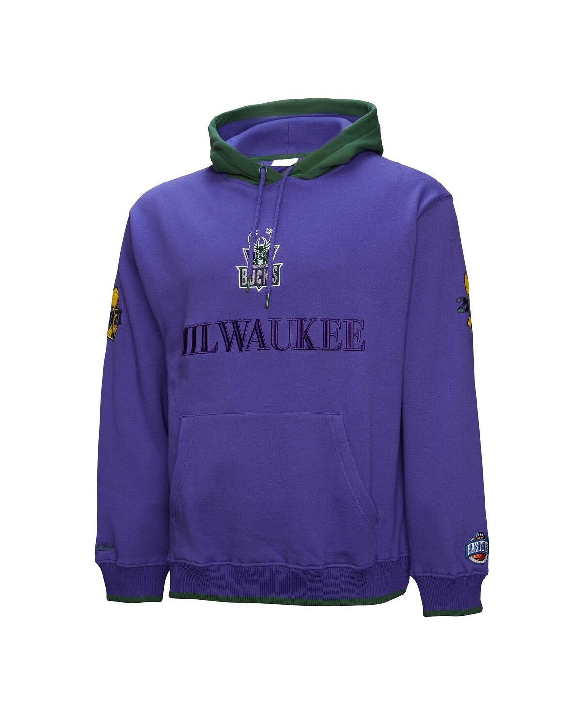 Mitchell & Ness Men'sMilwaukee Bucks Hardwood Classics Team Og 3.0 Pullover Hoodie - Purple